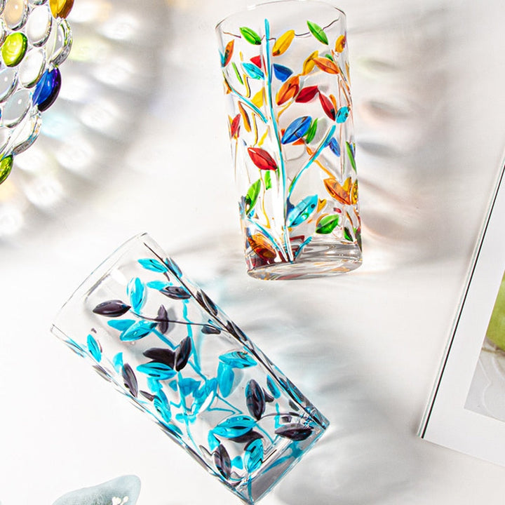 Hand-painted glass leaf cup | Kalsten