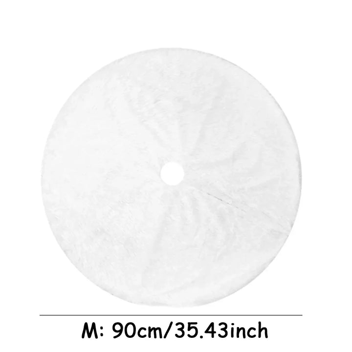 Plush Faux Fur White Christmas Tree Skirt | Kalsten