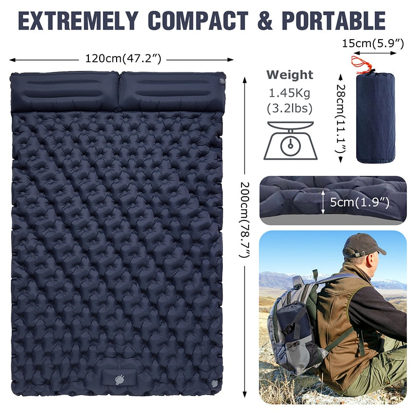 Portable Inflatable Built-in Pillow Nature Nest Camping Bed | Kalsten