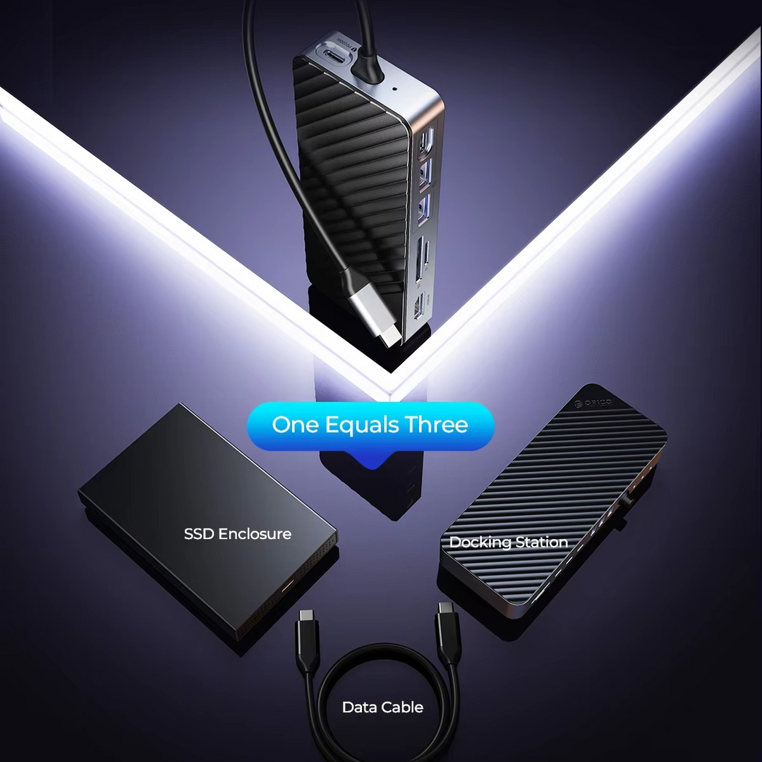 USB-C Laptop Docking Station with SSD Enclosure