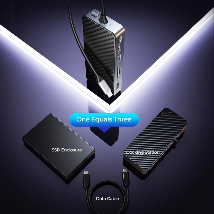 USB-C Laptop Docking Station with SSD Enclosure