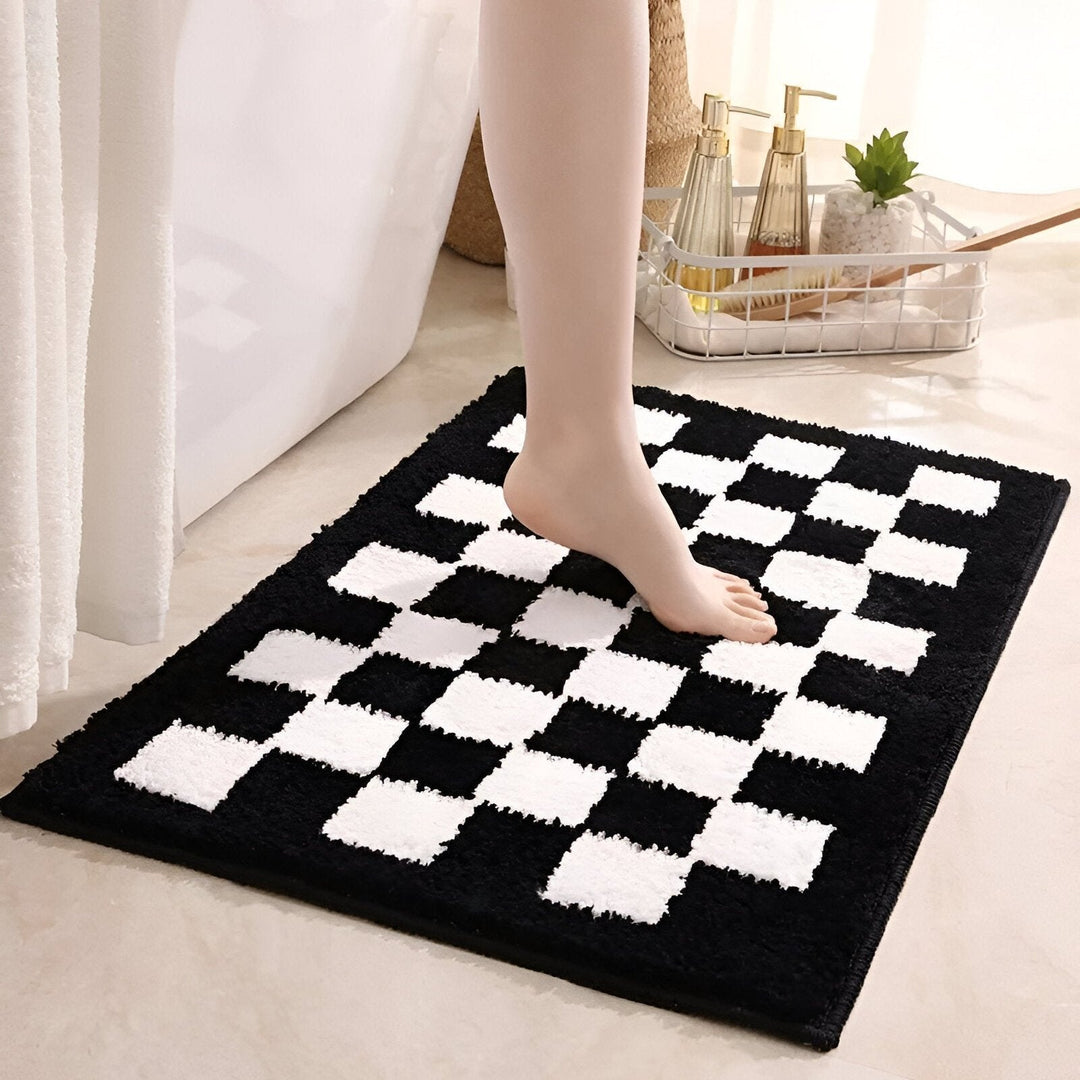 Kalsten | Plush Checkered Bath Mat