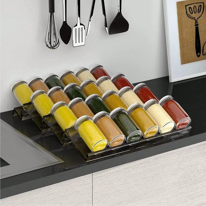 Spice drawer organizer made of acrylic | 2 levels, angled & stackable | Kalsten