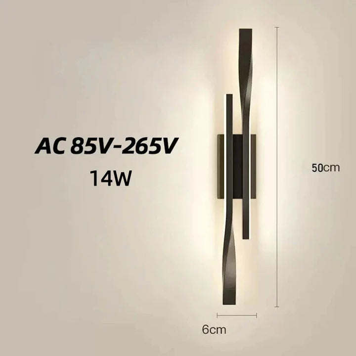 Modern LED Long Strip Wall Lamp – Luxury Creative Bedside & Living Room Light, Simple Nordic Design for Bedroom, TV Wall, and Interior Decoration | Kalsten