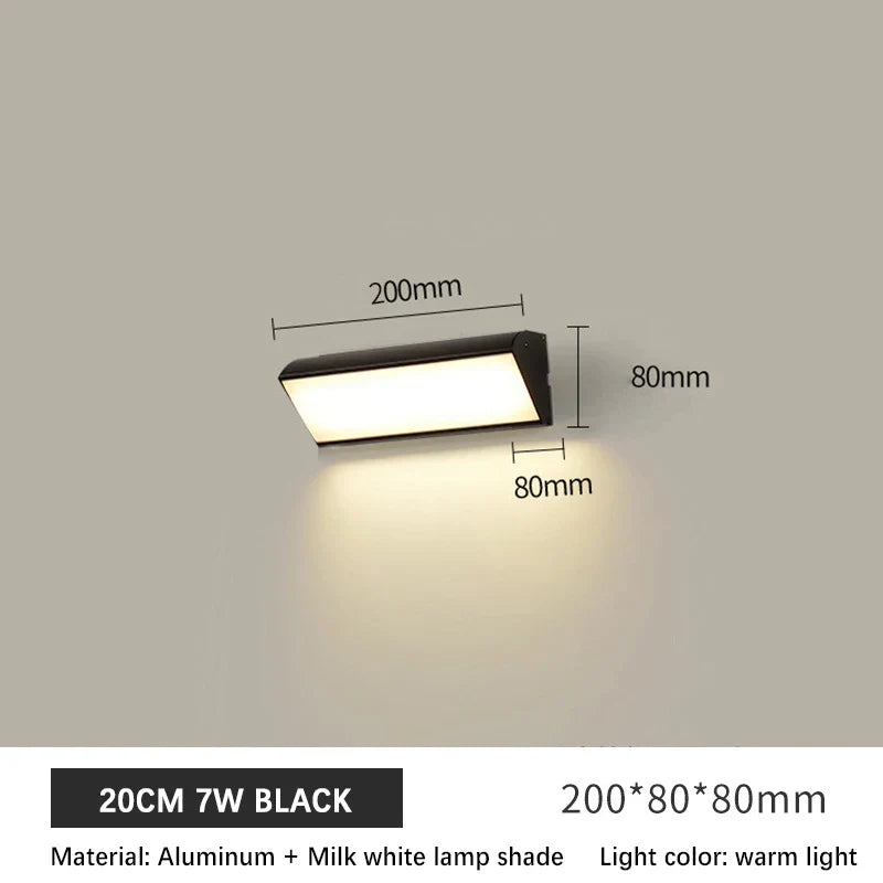 Long Strip LED Outdoor Wall Lamps - Waterproof Aluminum Lights for Porch, Garden, Corridor | Kalsten