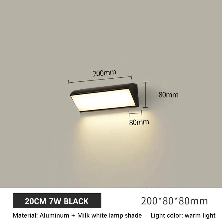 Long Strip LED Outdoor Wall Lamps - Waterproof Aluminum Lights for Porch, Garden, Corridor | Kalsten