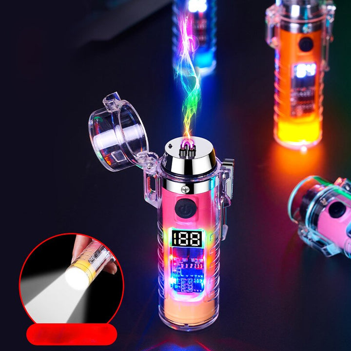 Windproof Double Arc Transparent Flashlight Lighter | Kalsten