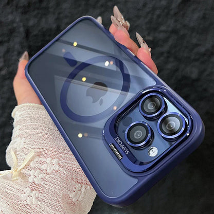 Skanto | Magnetic Shockproof Magsafe Phone Case Stand Glass Lens Protector Cover