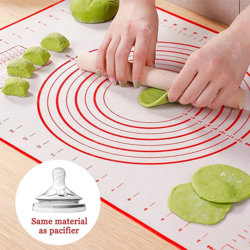 Kalsten | BakeFlex Silicone Baking Mat | Extra Thick & Non-Stick | With Measuring Scale | Perfect for Rolling Out Dough, Fondant & Pastry