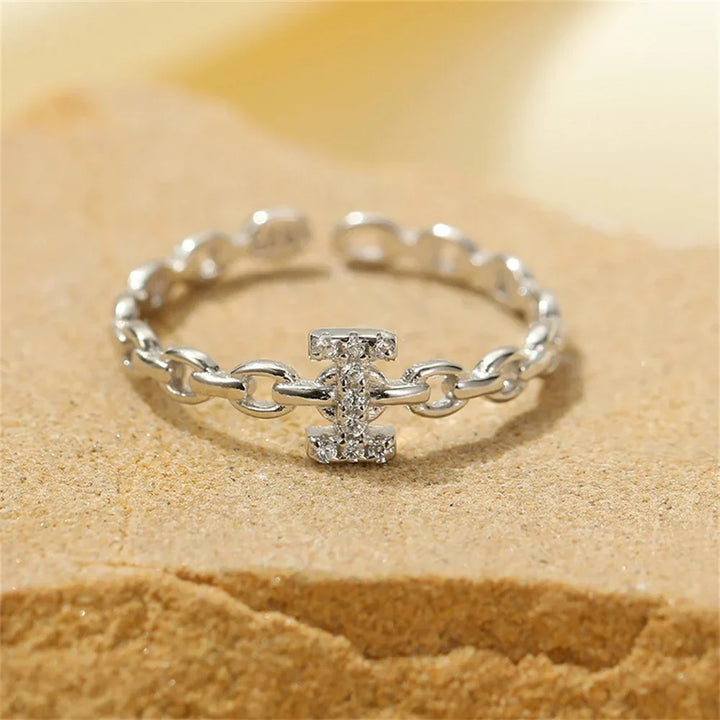 Kalsten | Dainty Diamond Letter Initial Ring
