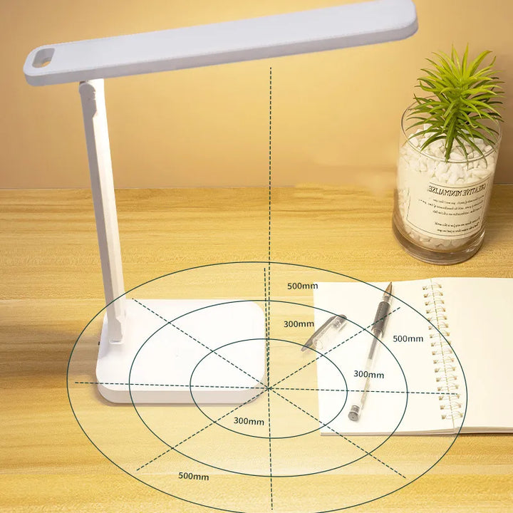 Kalsten | 6000mAh rechargeable LED table lamp USB 3 color stepless dimmable desk lamp touch foldable eye-protecting reading night light