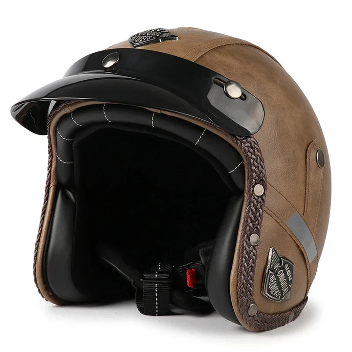 Kalsten | Retro Motorcycle Helmet – Kael – (Open Face 3/4)