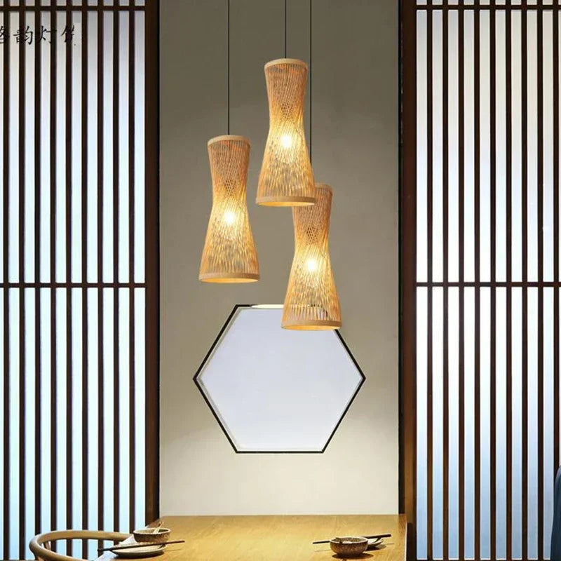 Japanese Small Chandelier: Embrace Serenity with Bamboo Elegance | Kalsten