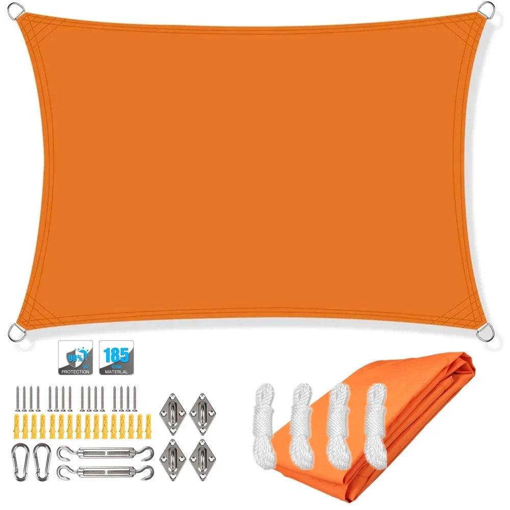 Kalsten | Waterproof Rectangular Sun Shade Sail with UV Protection & Mounting Kits – ShadeGuard