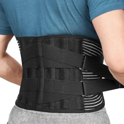 Skanto | OrthoFlexa Back Brace | 360° Lumbar Support with Memory Aluminum and Steel Springs | Breathable & Invisible Under Clothes