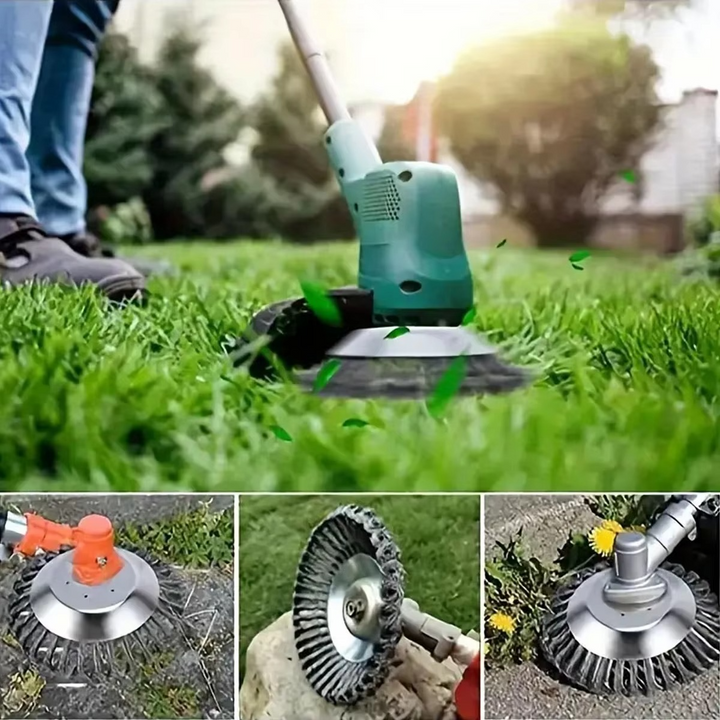 Kalsten | Heavy-Duty 6 and 8 Inch Steel Wire Rotary Brush Cutter Head for String Trimmers