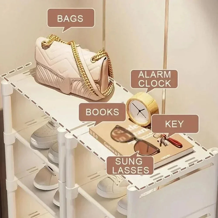 Kalsten | Saving Shoe Rack - Stackable shoe rack for corners and small spaces