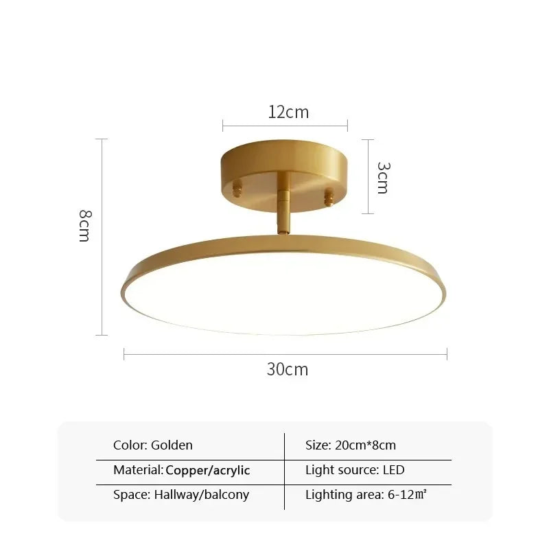 Modern Rotatable LED Ceiling Light – Black and Gold Minimalist Design for Multi-Room Illumination (1-Way, 10-15 sq m Coverage) | Kalsten