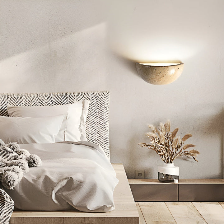 Half-Round LED Wabi-Sabi Wall Lamp - ZenGlow | Kalsten