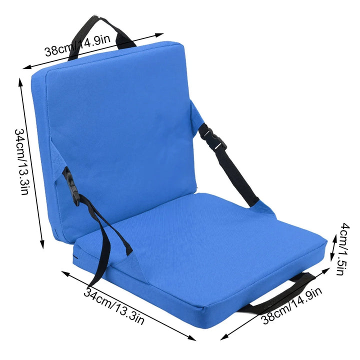 Kalsten | SITPURE Folding chair with backrest | Padded seat cushion | Compact & Comfortable for stadium, beach & park