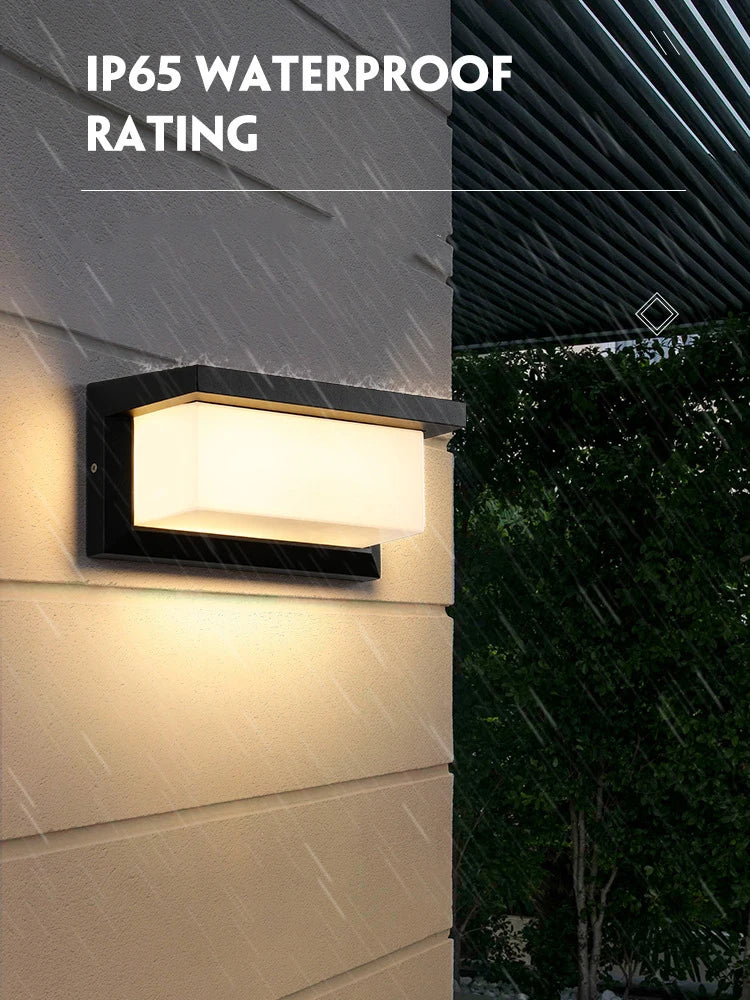 Modern LED Outdoor Wall Lamp with Motion Sensor - Waterproof Porch Light, Outdoor Lighting Fixture | Kalsten