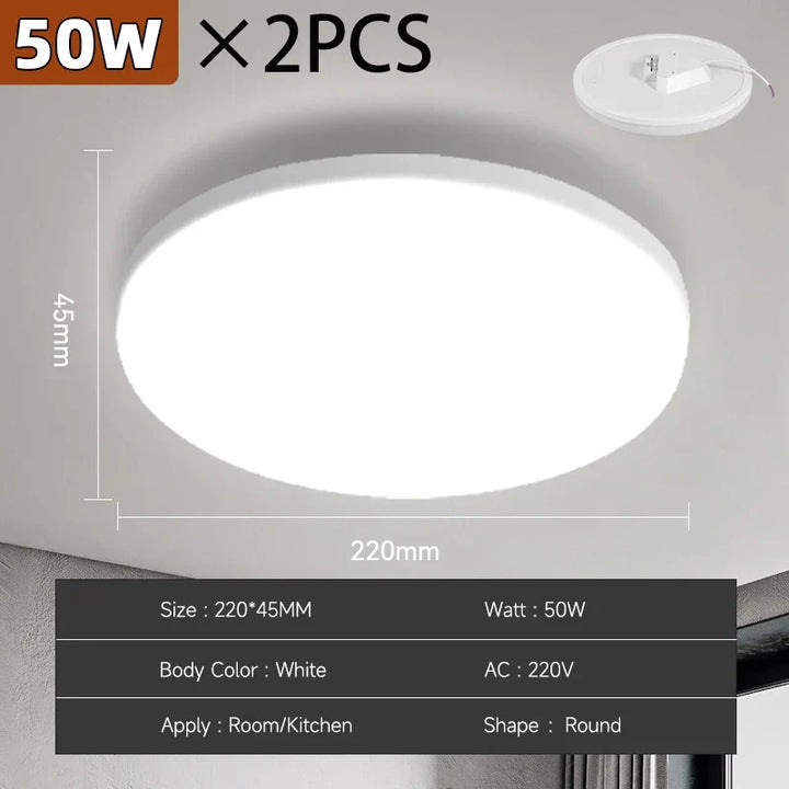 Modern LED Ceiling Lamp – 18W/30W/40W/72W Round Ceiling Light for Living Room, Bedroom, Kitchen, and Bathroom | Kalsten