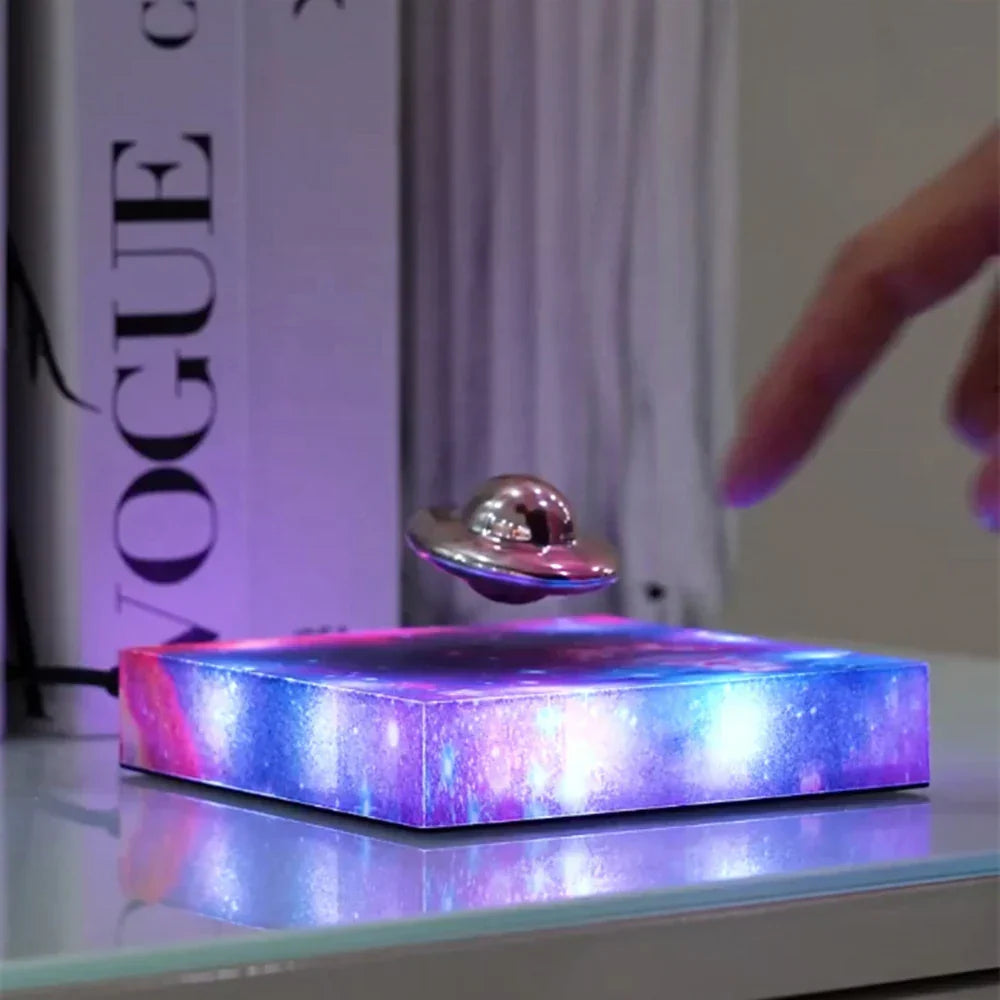 Magnetic Levitating Spaceship Rotating LED Night Lamp | Kalsten
