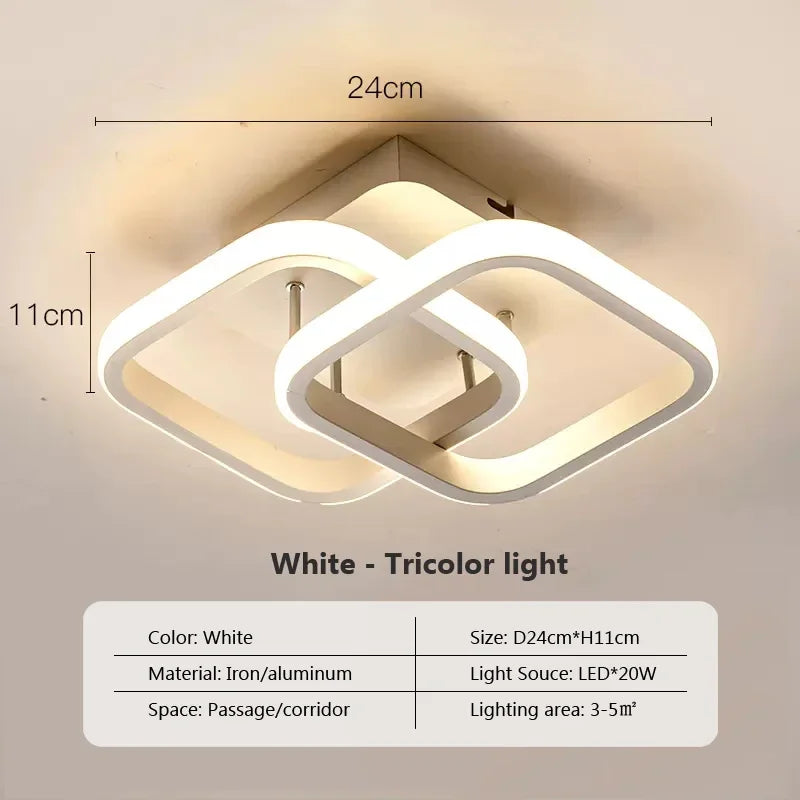 Modern LED Ceiling Light – Dimmable Indoor Lighting Fixture for Corridor, Stairs, Foyer, Balcony, and Bedroom | Kalsten
