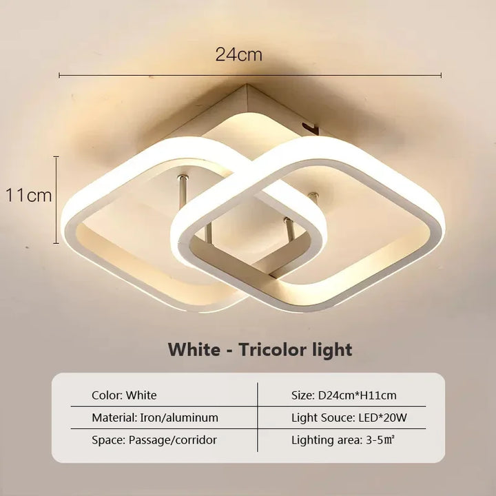 Modern LED Ceiling Light – Dimmable Indoor Lighting Fixture for Corridor, Stairs, Foyer, Balcony, and Bedroom | Kalsten