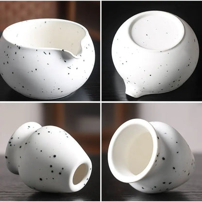 Ceramic Matcha Bowl with Spout Traditional Japanese Design 13.5cm Green Tea Serving Chawan-3