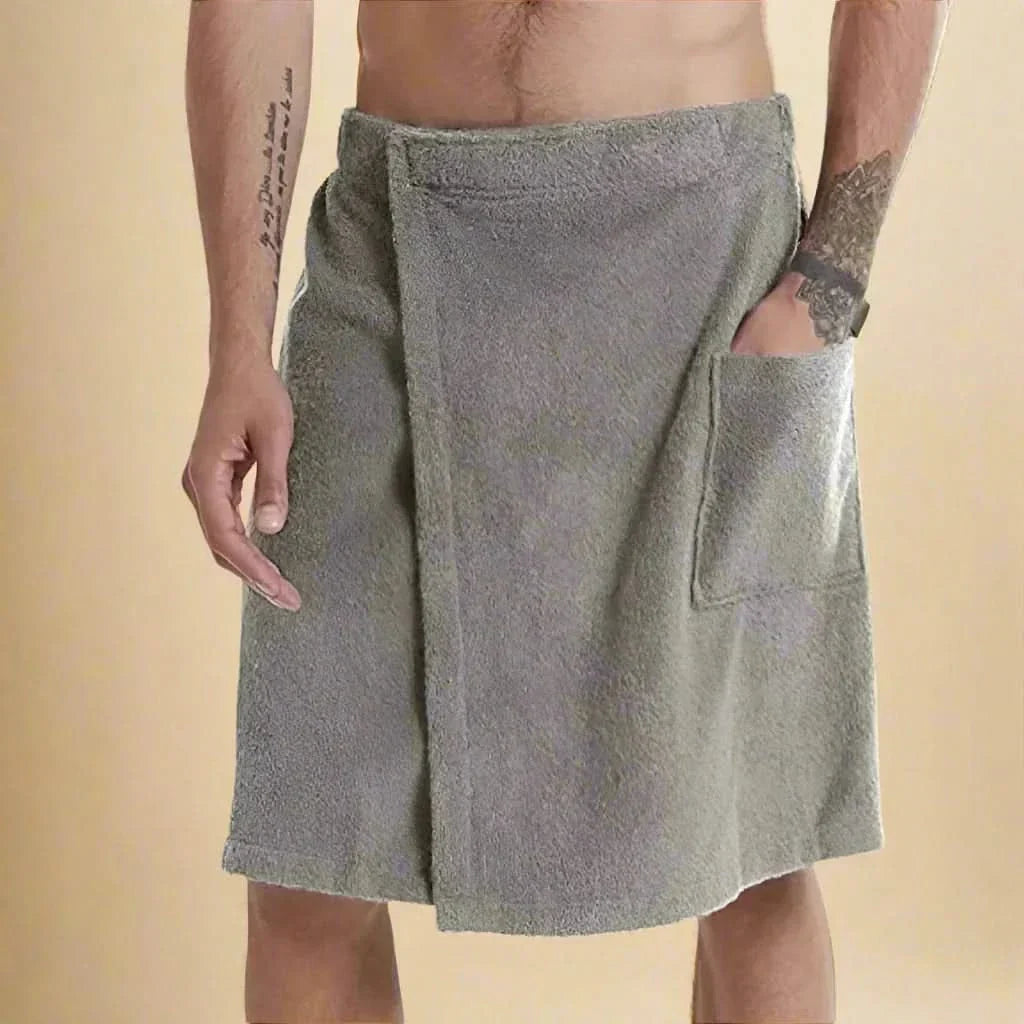 Wearable Bathrobe – Soft and versatile bath towel with pockets for sauna, beach and fitness