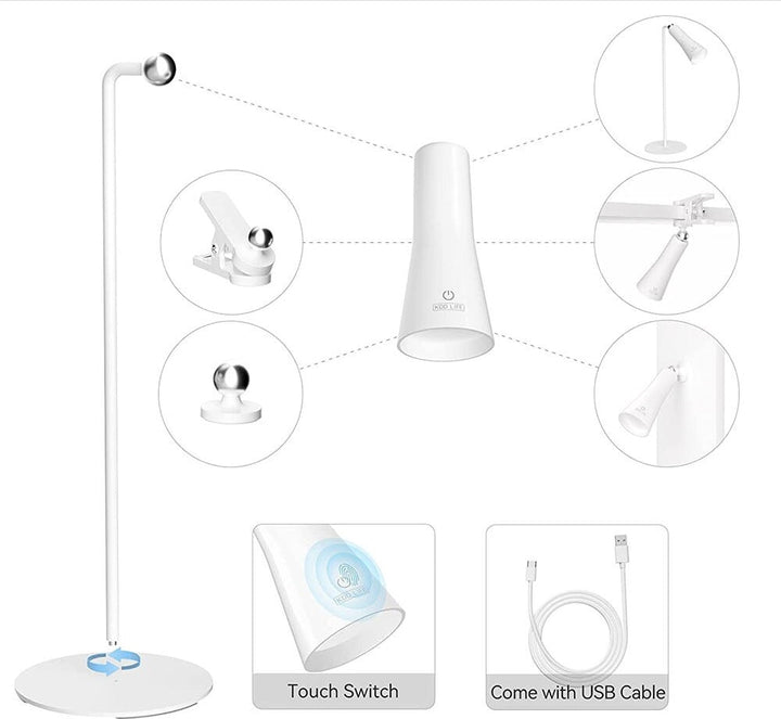 Shiny Orbit Rechargeable Rotating Desk Lamp | Kalsten