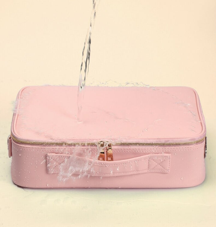 Travel Makeup Case with LED Light & Mirror Portable Kalsten