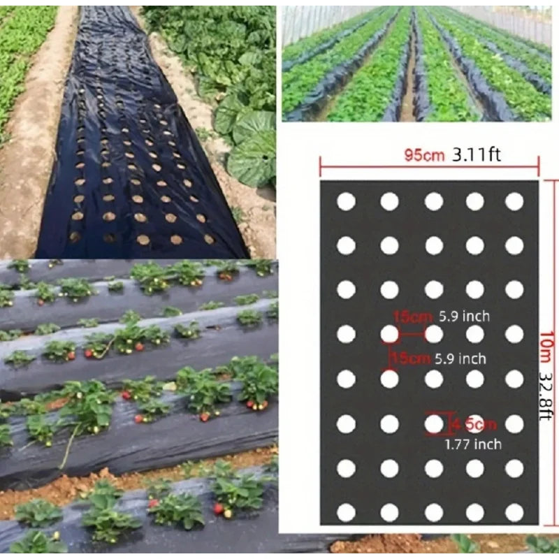 Kalsten | AgroShield Weed Fabric | Black Mulch Film | Plant Protection & Yield Increase | Ideal for Greenhouses