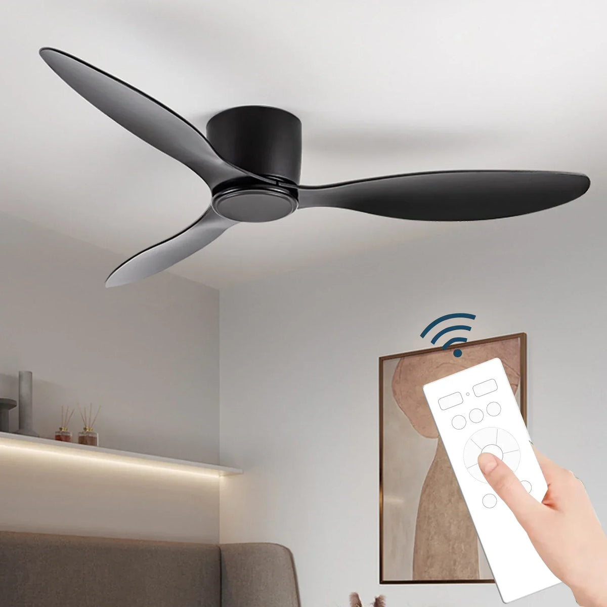 BowLift | Ceiling Fan With Light Scandinavian Design