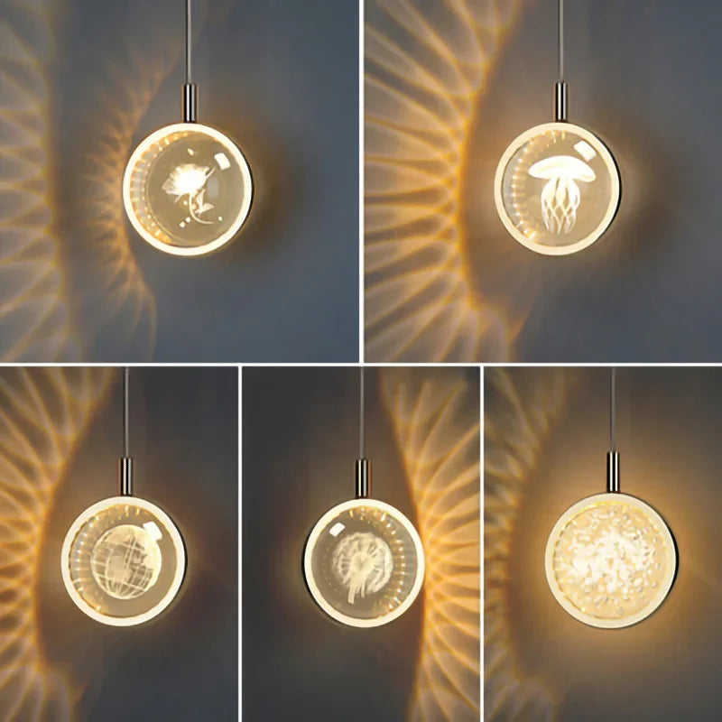 Nordic Crystal Halo Pendant Light | Kalsten