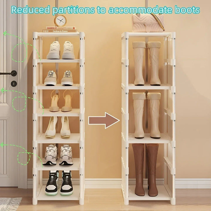 Kalsten | Space-Saving Metal Frame Shoe Rack with 6/8 Layers – Liora