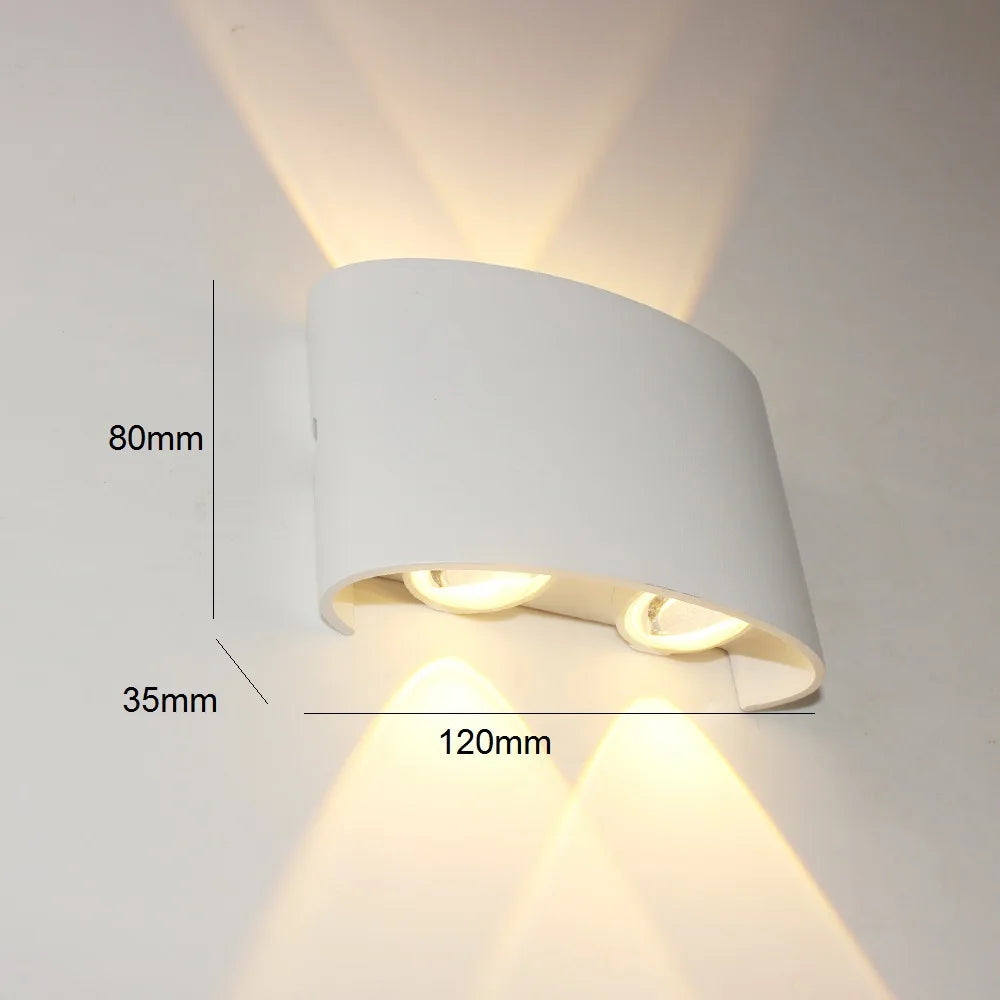 Body Motion Sensor Wall Light Waterproof Outdoor LED Wall Sconce Up Down Glowing Lamps Garden Yard Induction Corridor Wall Lamp | Kalsten