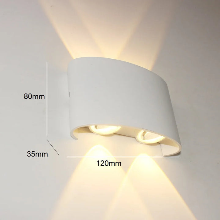 Body Motion Sensor Wall Light Waterproof Outdoor LED Wall Sconce Up Down Glowing Lamps Garden Yard Induction Corridor Wall Lamp | Kalsten