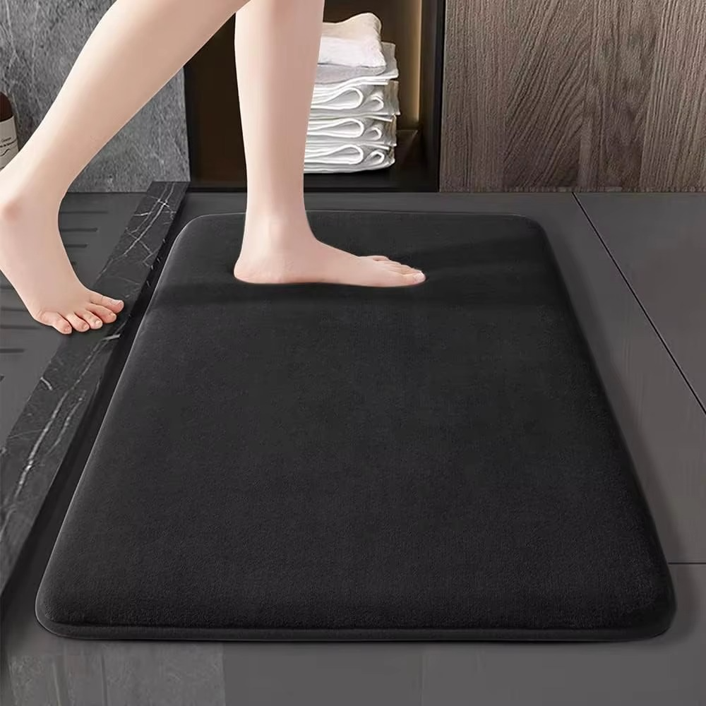 Luxury Coral Velvet Bath Mat