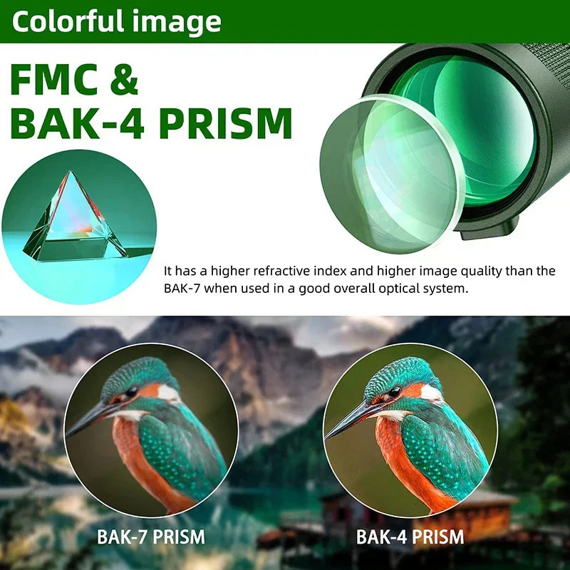 Kalsten | 80x100 HD Zoom Monocular Telescope: Powerful portable binoculars for hunting, camping, and outdoor exploration