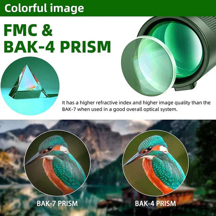 Kalsten | 80x100 HD Zoom Monocular Telescope: Powerful portable binoculars for hunting, camping, and outdoor exploration