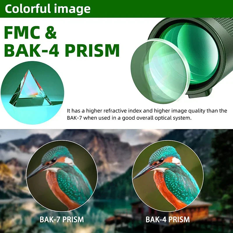 Skanto | 80x100 HD Zoom Monocular Telescope: Powerful Portable Binoculars for Hunting, Camping, and Outdoor Exploration