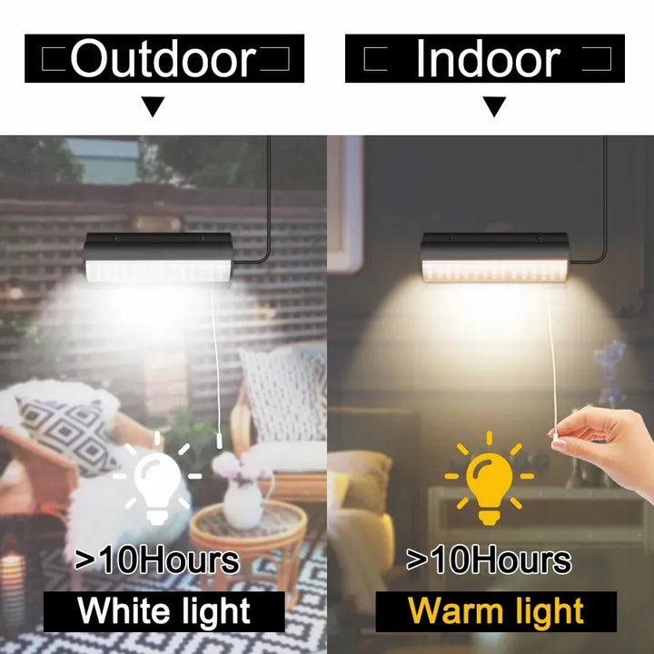 Kalsten | Lumosfera Solar Light Indoor & Outdoor | IP65 Waterproof | With Pull Switch | Warm & Cool White | 3m Cable