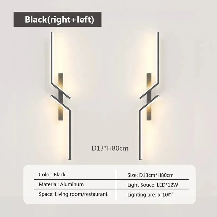 Modern LED Wall Lamp – Minimalist Design, Up & Down Lighting for Bedroom, Living Room, TV Sofa, and Lobby – Dimmable Wall-Mounted Light | Kalsten