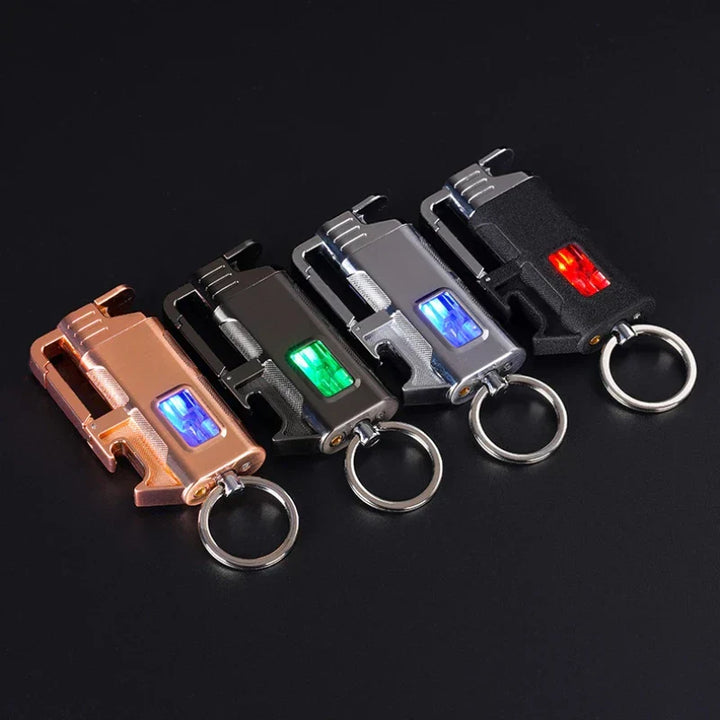 Modern Windproof Metal  Bottle Opener Keychain Lighter | Kalsten