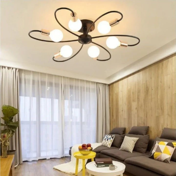 Modern LED Ceiling Lights - Industrial Iron Black/Golden Nordic Minimalist | Kalsten