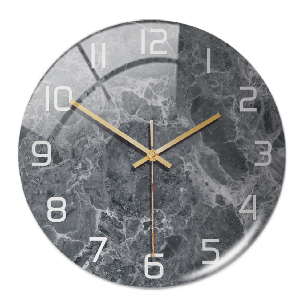 Stylish Marble Wall Clock with Silent Mechanism Kalsten