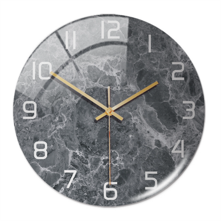 Stylish Marble Wall Clock with Silent Mechanism Kalsten