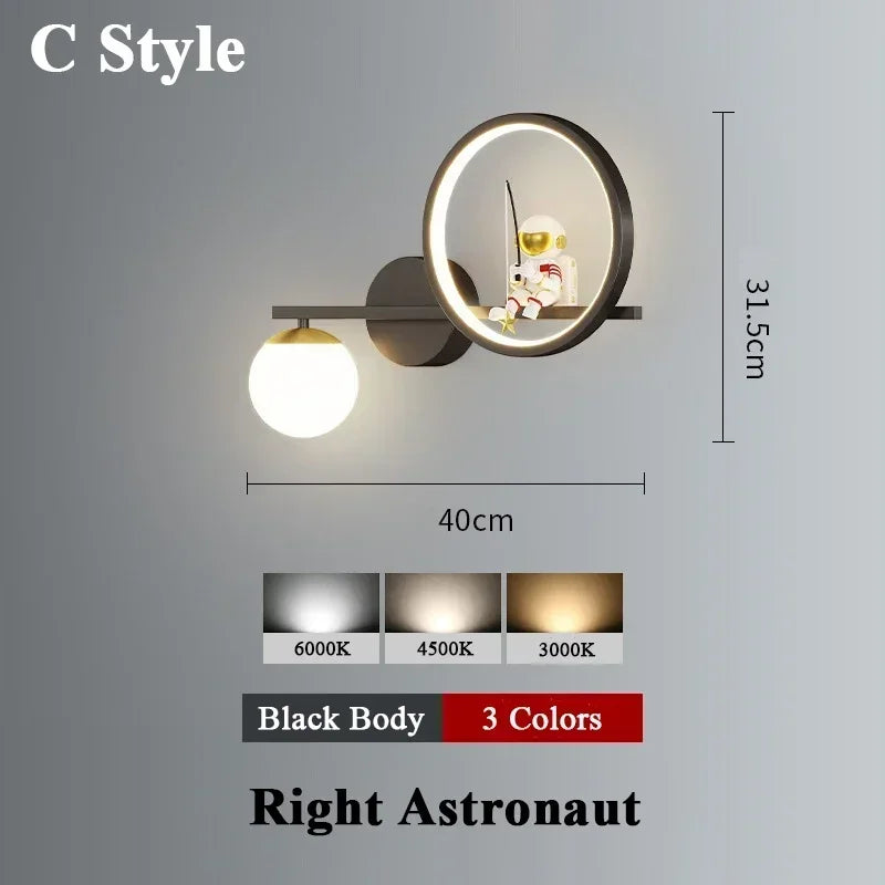Astronaut Star Projector Wall Lamp for Children's Living Room | Kalsten